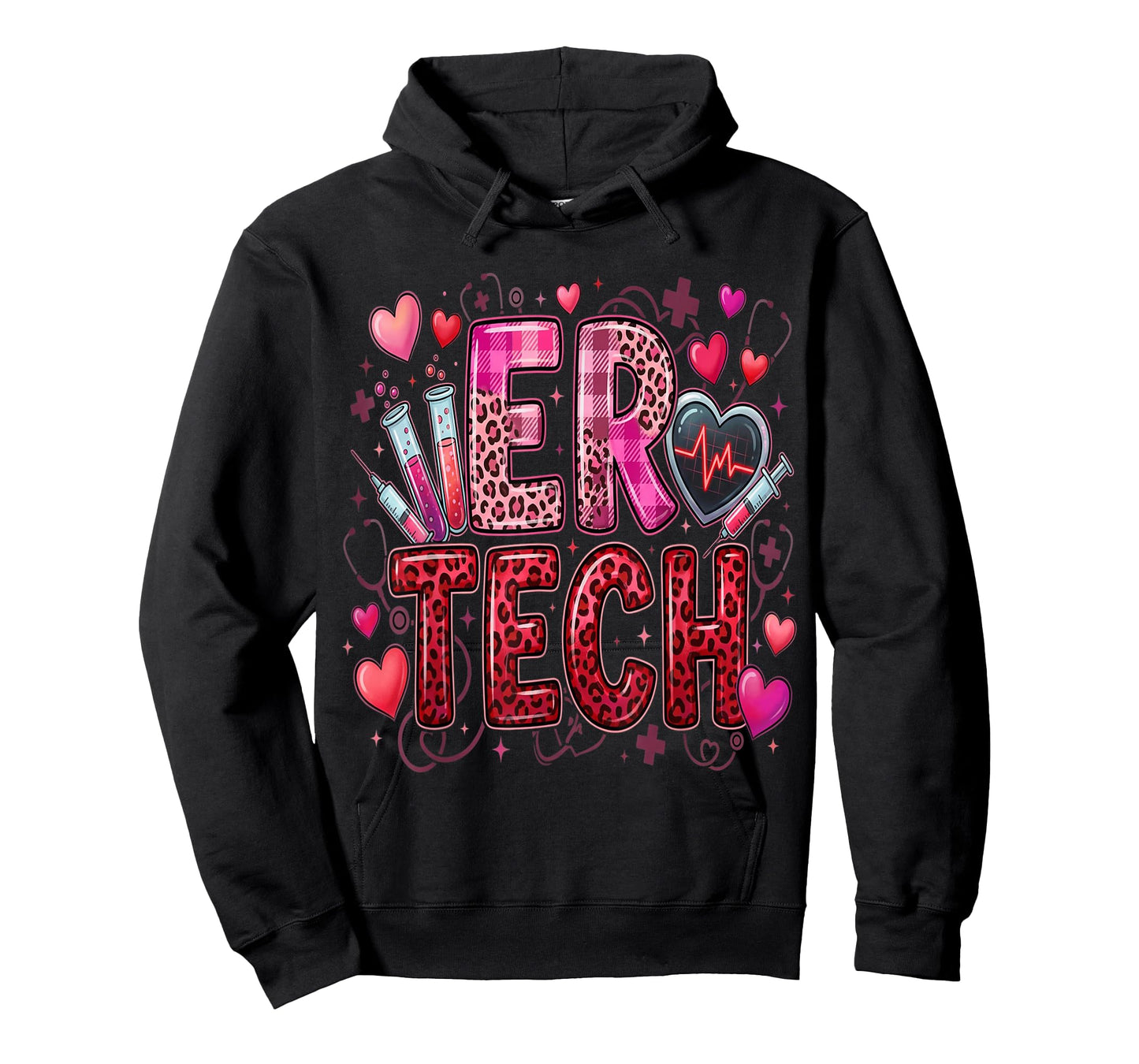 Emergency Department Valentine ER Tech Valentines Nurse T-Shirt