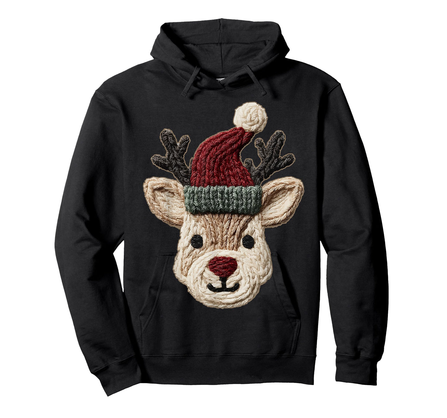 Christmas Reindeer Santa Hat Forest Animal Winter Aesthetic T-Shirt