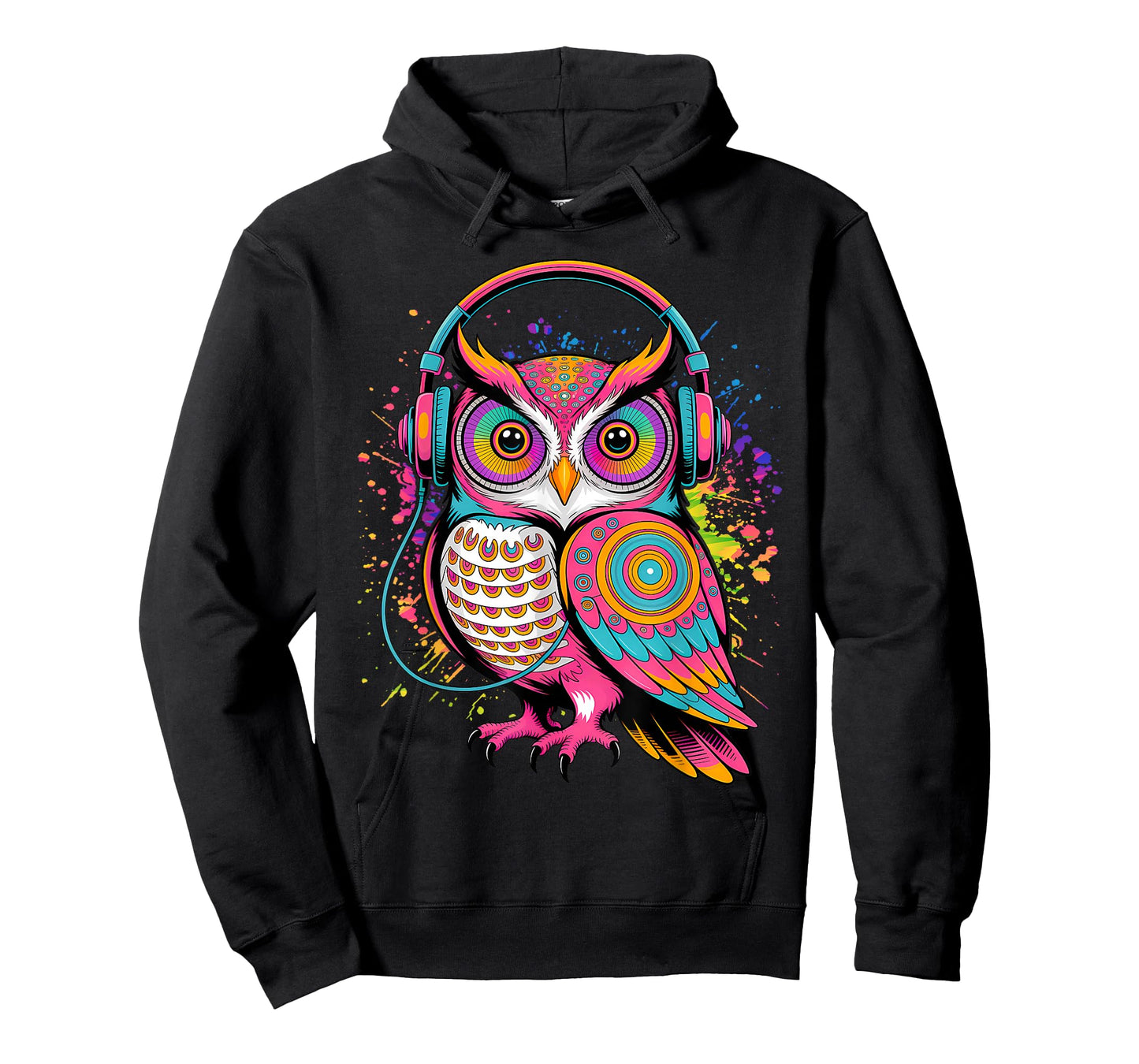 Rave Rainbow Owl House EDM Festival Raver Animal EDC T-Shirt