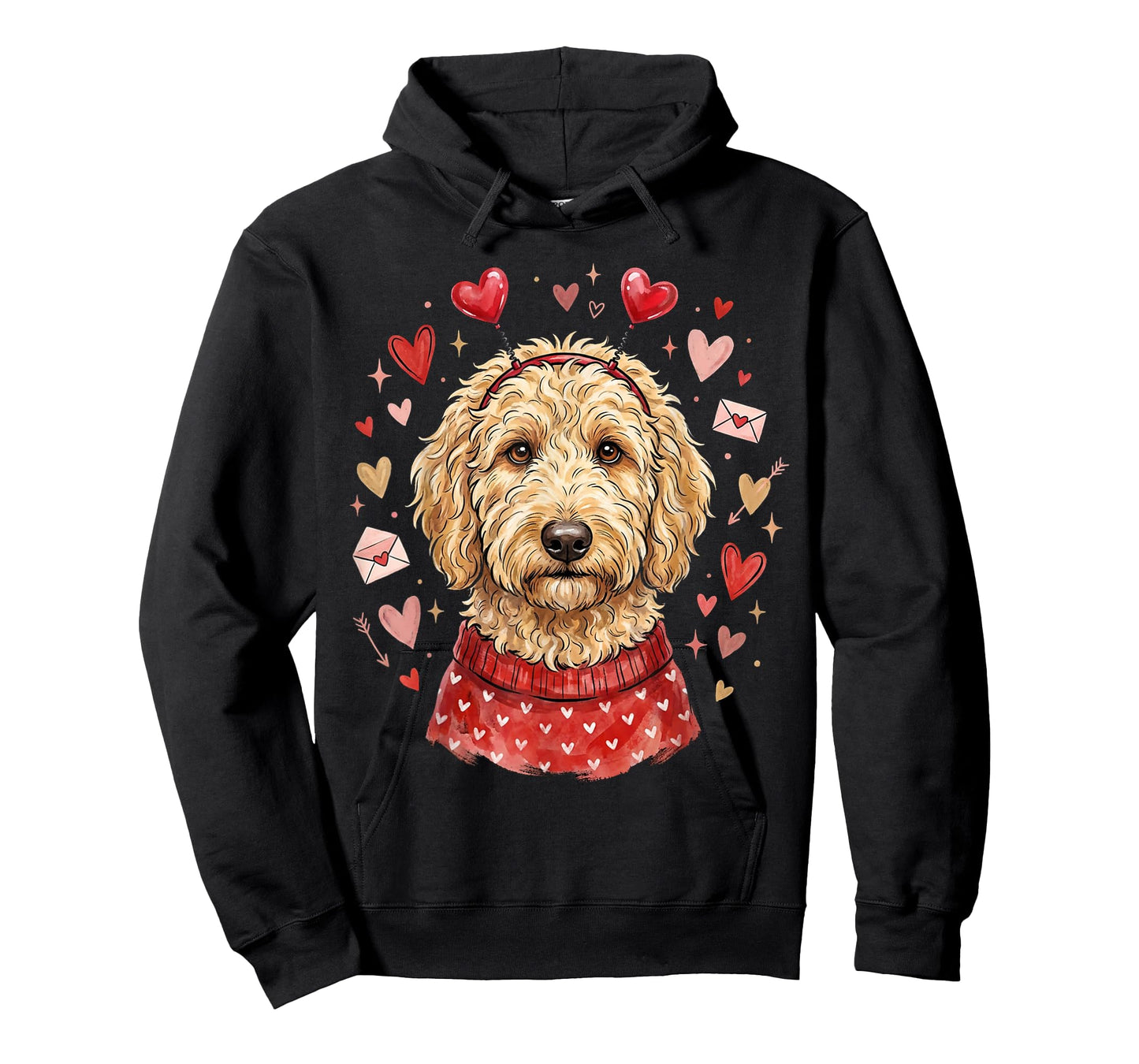 Heart Golden Doodle Love Dog Valentine Goldendoodle T-Shirt