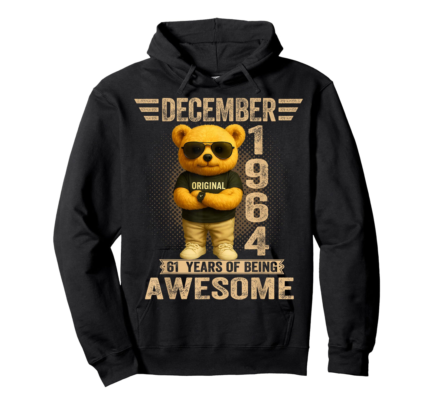 61 Year Old December 1964 Teddy Bear 61st Birthday Men Women T-Shirt