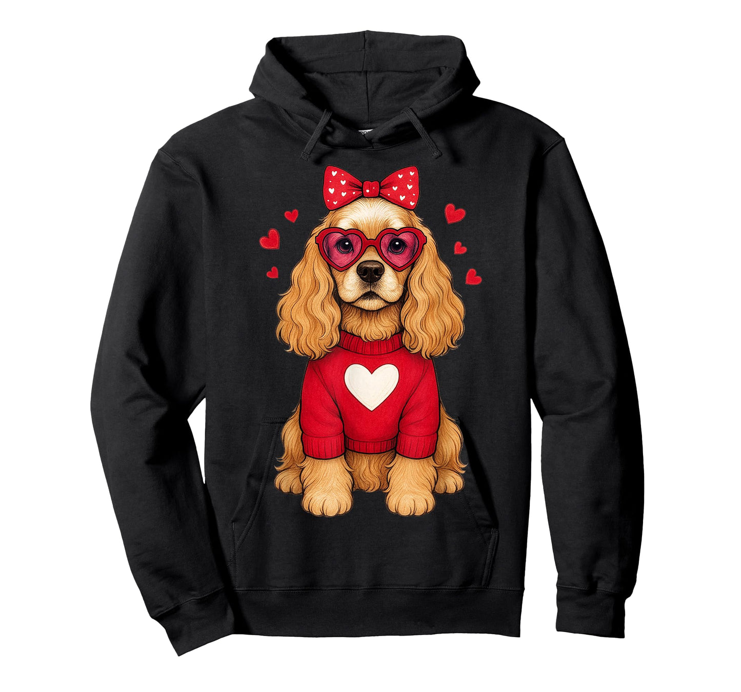 American Cocker Spaniel Dog Valentines Day Heart Dog Sweater T-Shirt