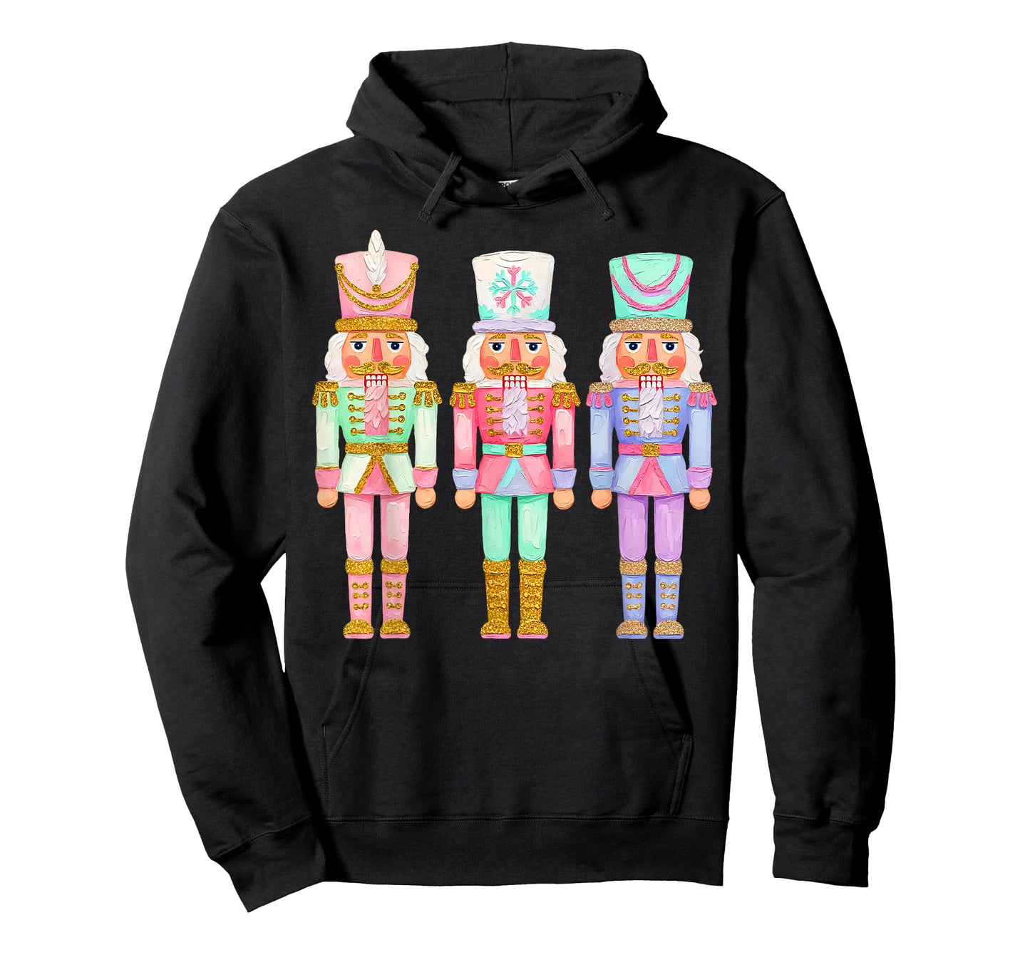 Coquette Pink Nutcrackers Christmas Vibes Xmas Girly Kid T-Shirt