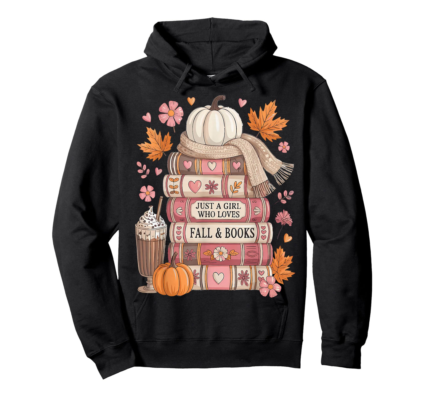 Just A Girl Who Loves Fall and Books Autumn Books Cozy Girl T-Shirt