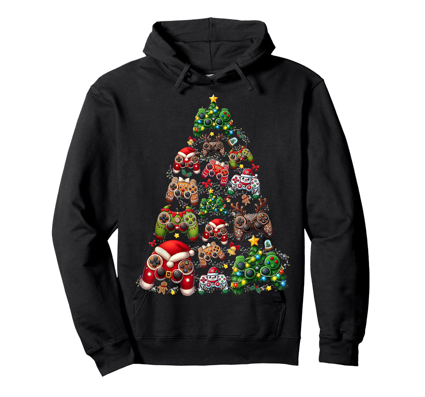 Funny Retro Christmas Gaming Controller Xmas Tree Gamer T-Shirt