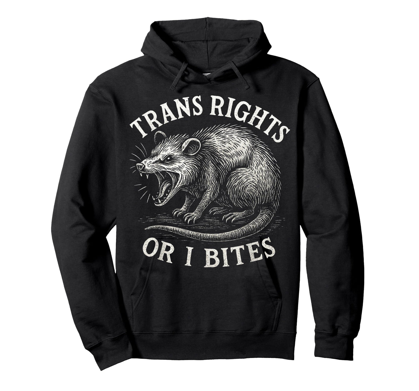 Trans Rights Or I Bites Funny Transgender Possum LGBT Pride T-Shirt