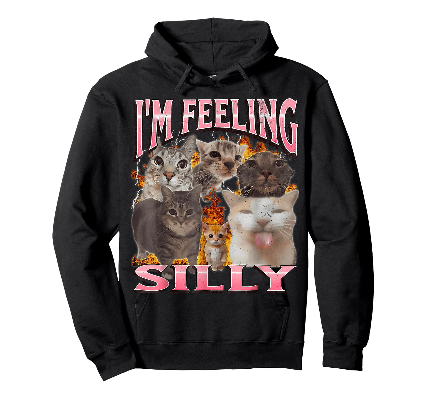 I'm Feeling Silly Funny Cat Meme Bootleg Graphic T-Shirt
