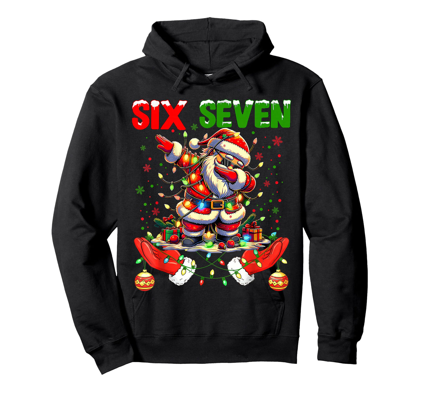 Funny Santa Says Six Seven Christmas 67 Meme Xmas Boys Girls T-Shirt