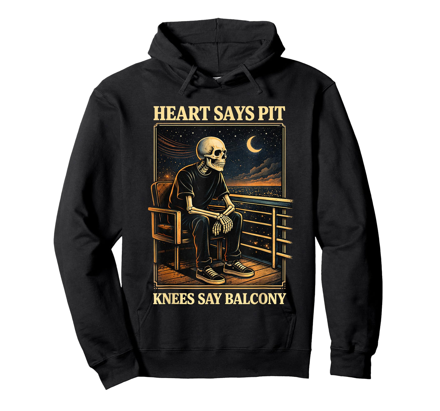 Heart Says Pit Knees Say Balcony T-Shirt