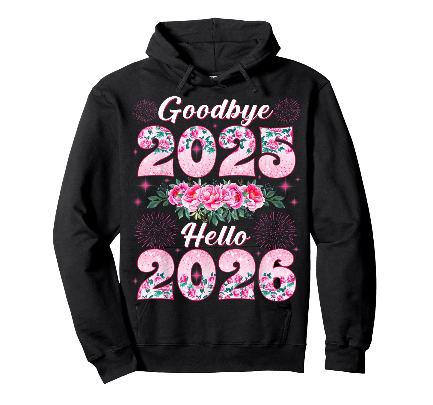 Happy New Year 2026 Floral Goodbye 2025 Hello 2026 T-Shirt