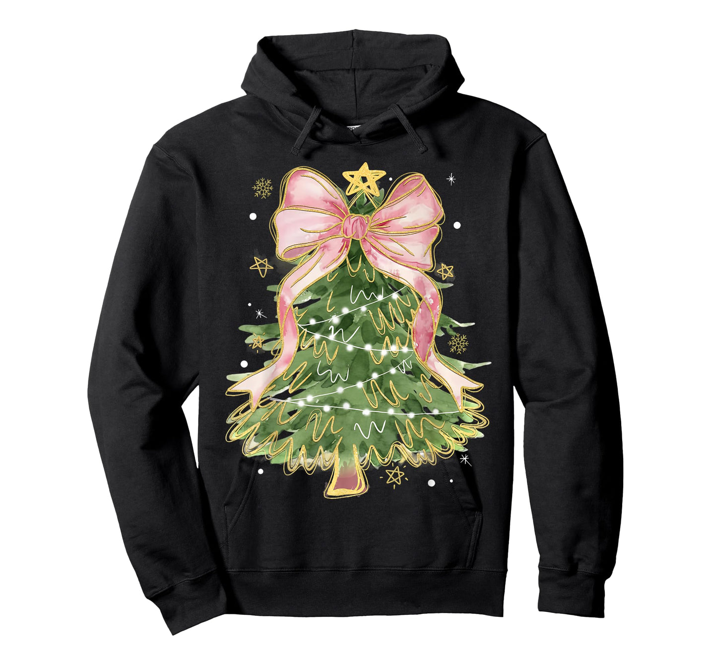 Coquette Bow Christmas Tree Xmas Holiday Girly Outfit Women T-Shirt