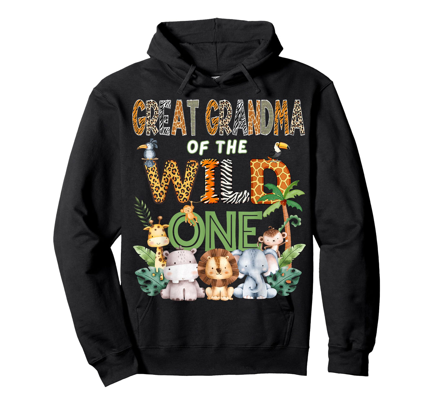 Great Grandma of The Wild One Safari 1St Birthday Kids T-Shirt
