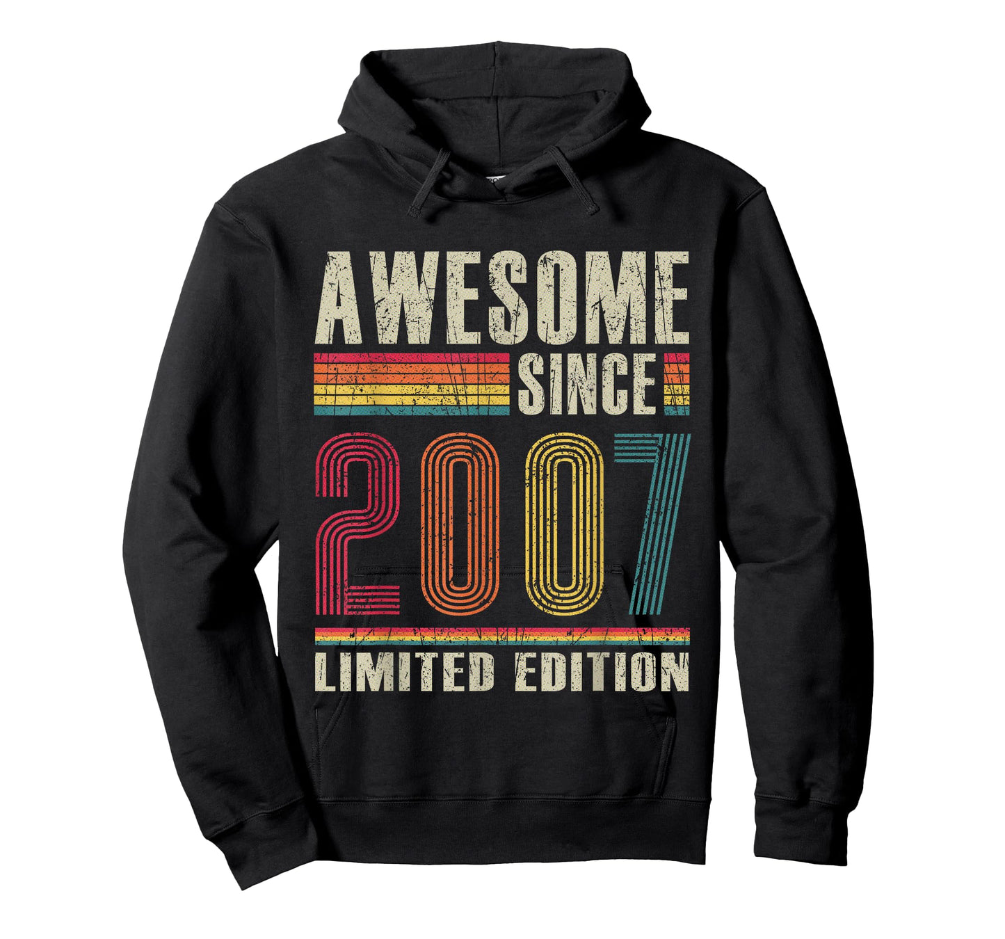 Vintage Awesome Since 2007 18 Years Old 18th Birthday T-Shirt