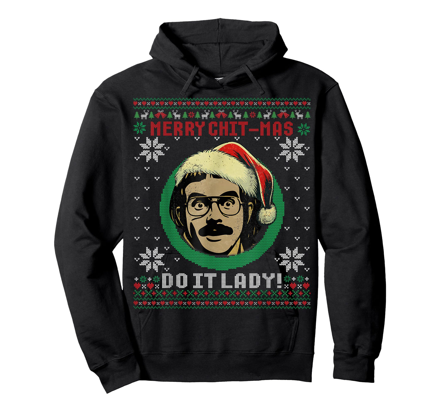 Do It Funny Chit-mas Christmas Santa Hat Ugly Xmas T-Shirt