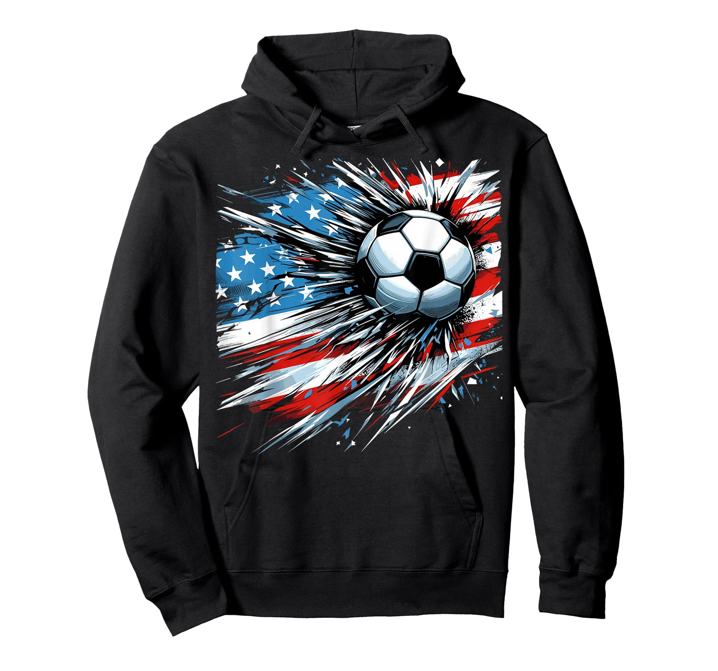 Soccer Ball 4th of July Boys American Flag Patriotic T-Shirt