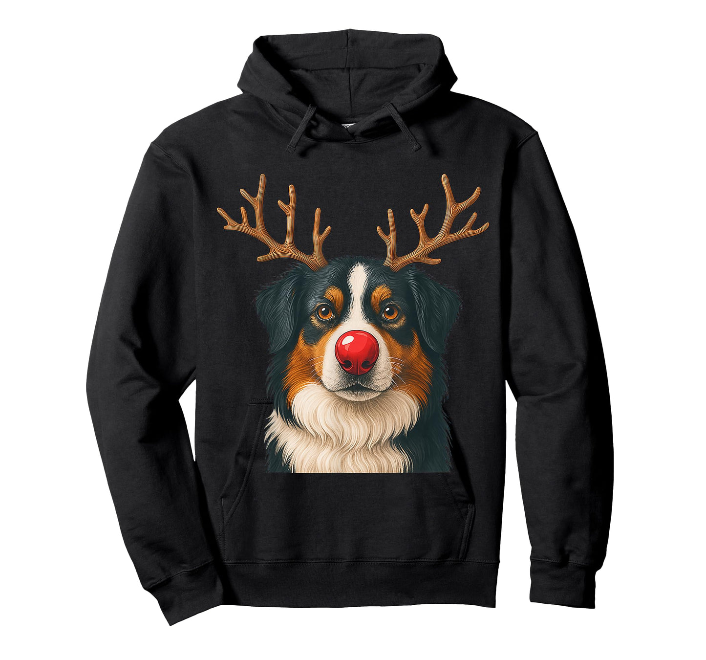 Reindeer Australian Shepherd Christmas Aussie Dog Mom Pajama T-Shirt