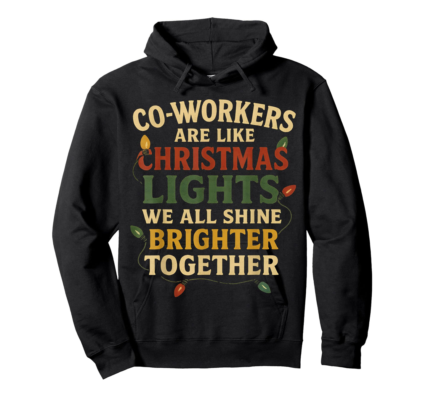 Co-Workers are Like Christmas Lights Funny Holiday Retro T-Shirt