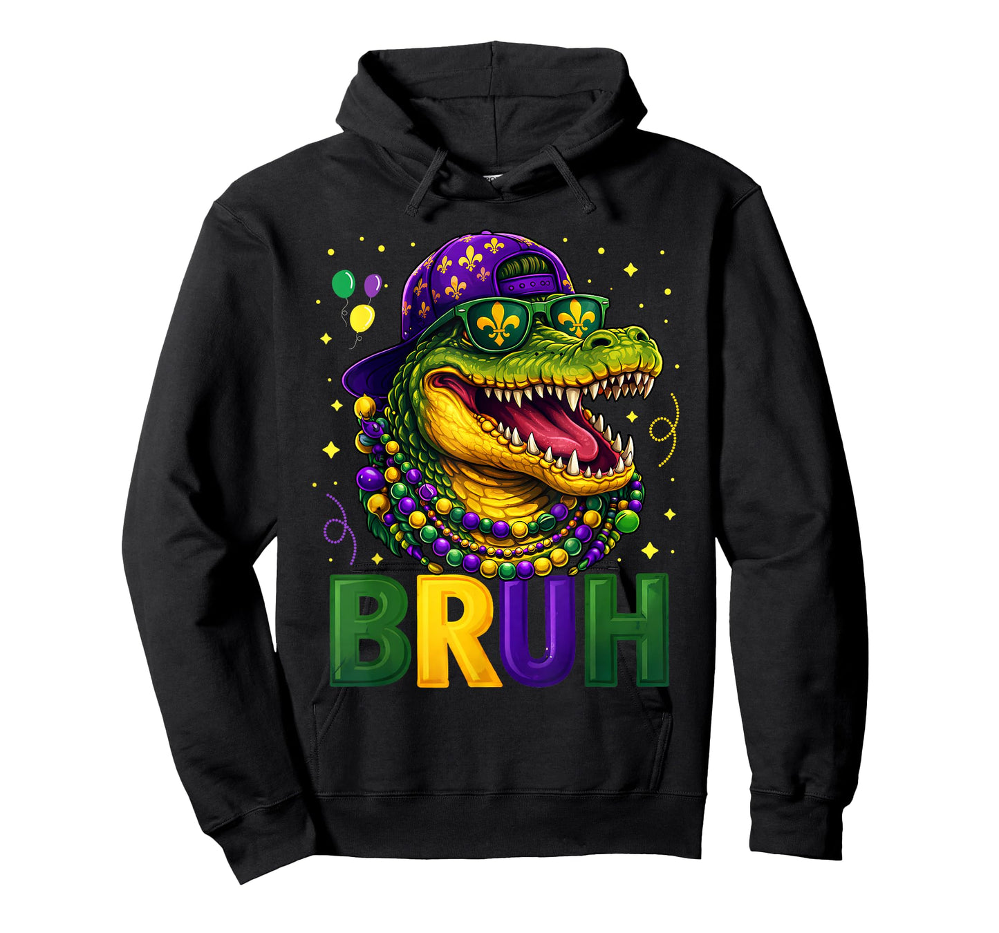 Boys Mardi Gras Bruh Mardigator Alligator Carnival Teen Kids T-Shirt