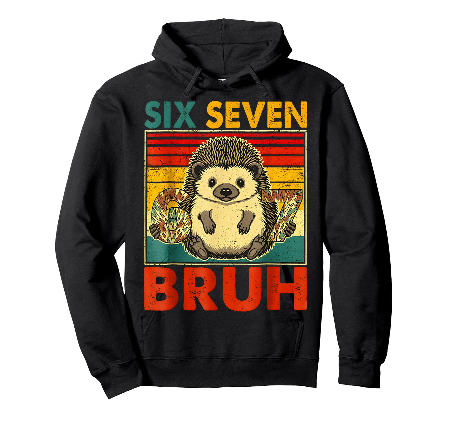 67 Meme Hedgehog Funny Six Seven Bruh Hedgehog for Kids Boys T-Shirt