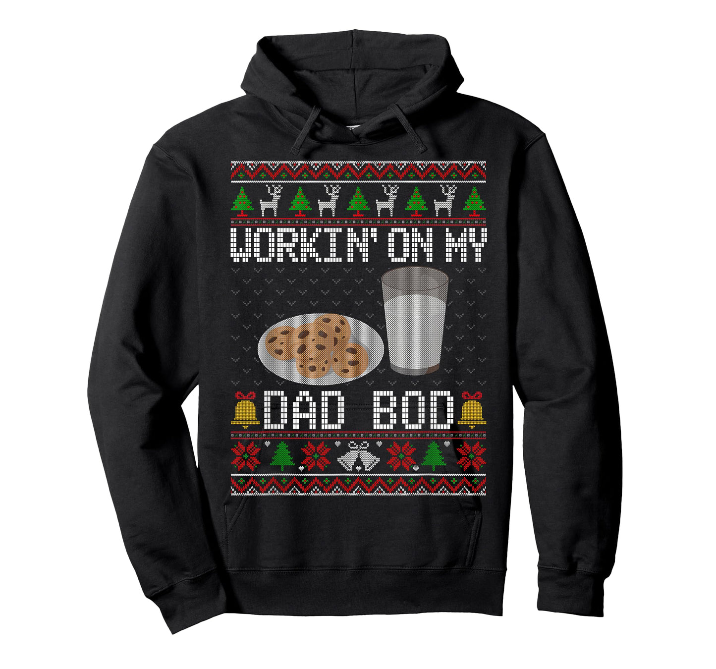 Workin' On My Dad BOD Ugly Christmas Sweater New Mom Dad T-Shirt