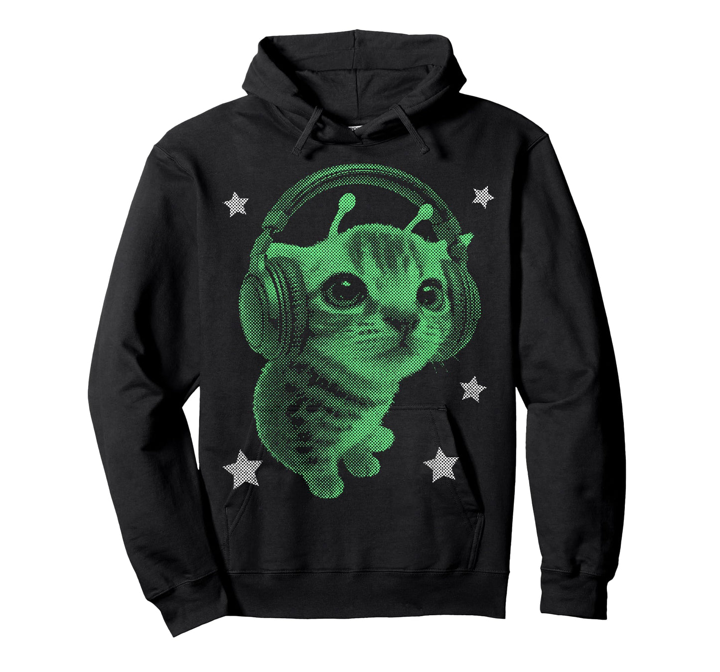 Y2K Alien Cat Headphones T-Shirt