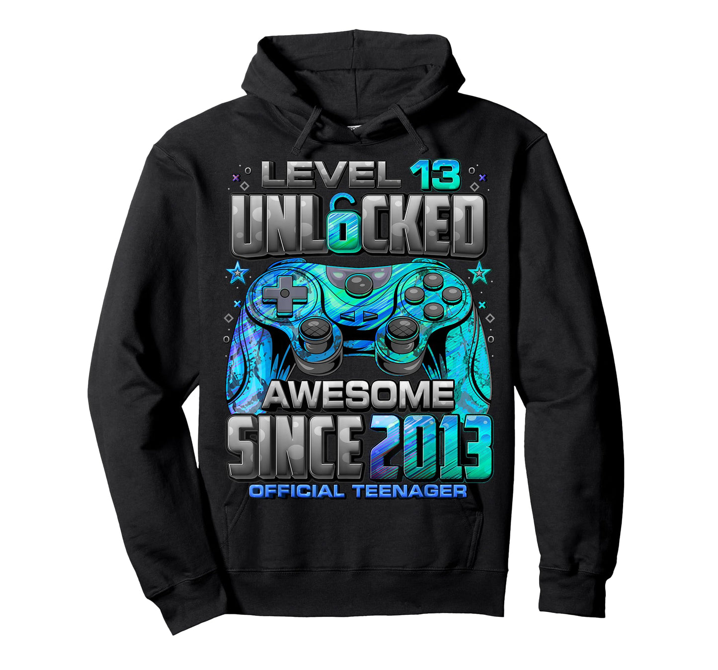 Level 13 Unlocked Awesome Since 2013 13th Birthday Gaming T-Shirt