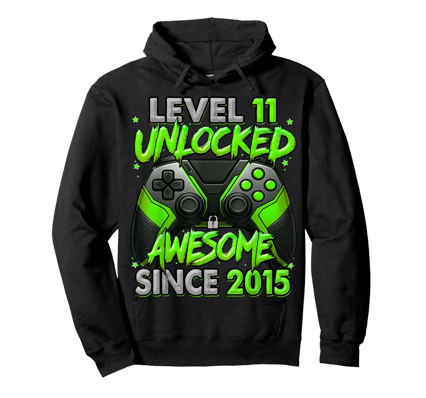 Level 11 Unlocked Awesome Since 2015 11th Birthday Gaming T-Shirt