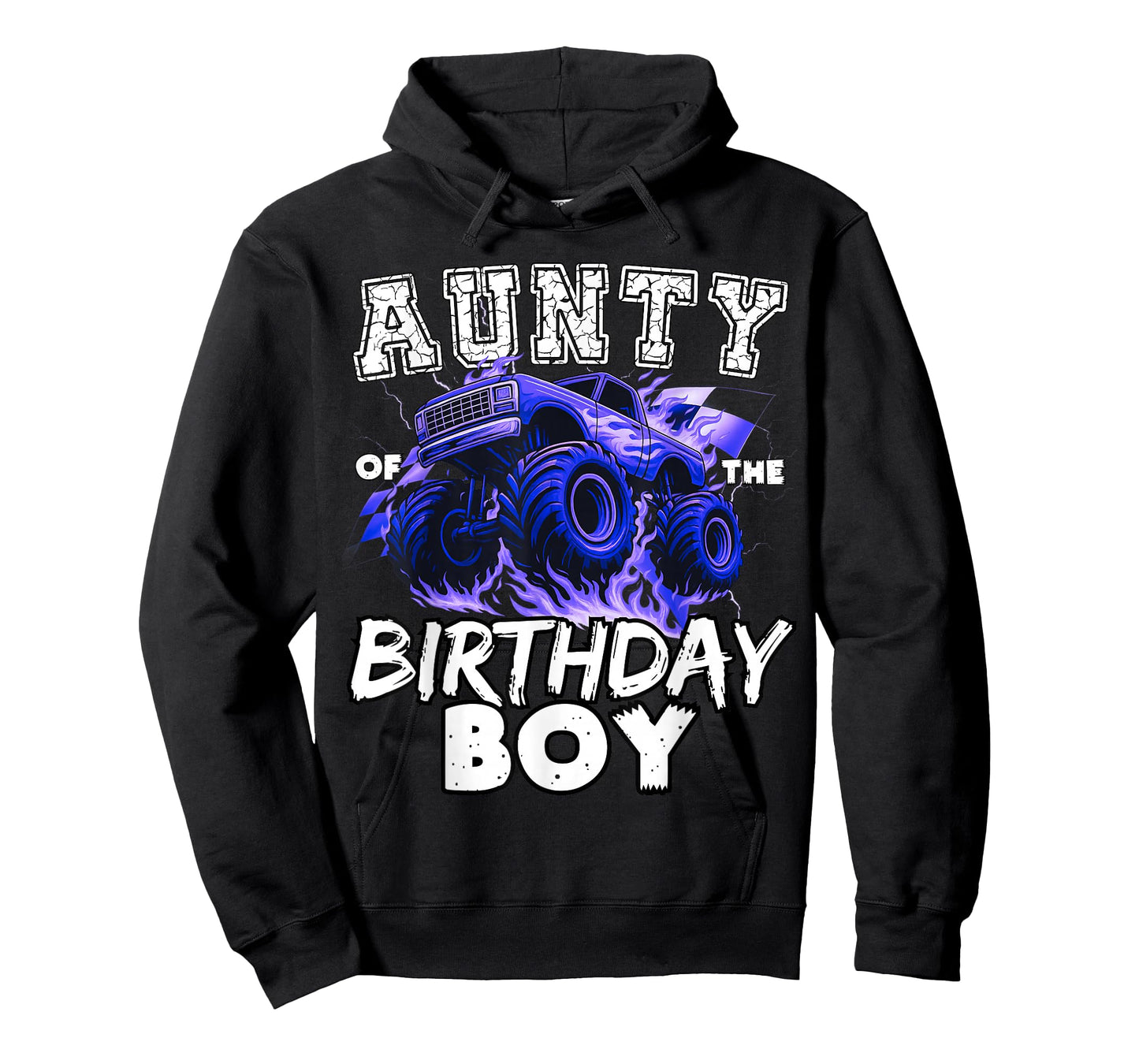 Aunty of The Birthday Boy Monster Truck Family Matching T-Shirt