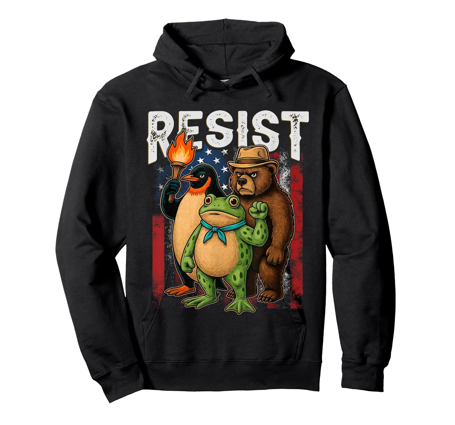 Penguin Frog Bear Resist Protest Against Tariffs T-Shirt