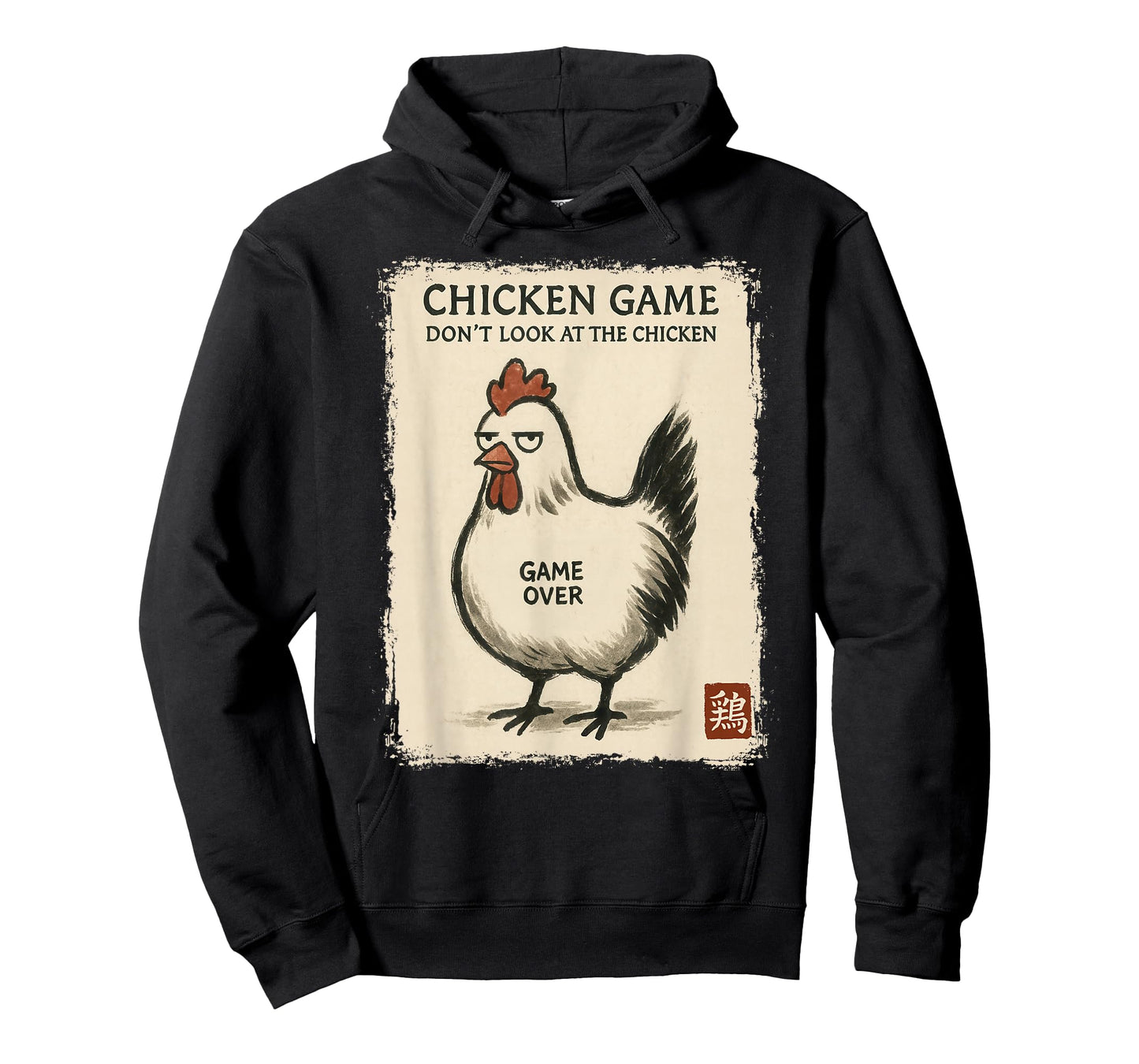 Funny Japanese Art Chicken Game Graphic Tee Men Women Teens T-Shirt