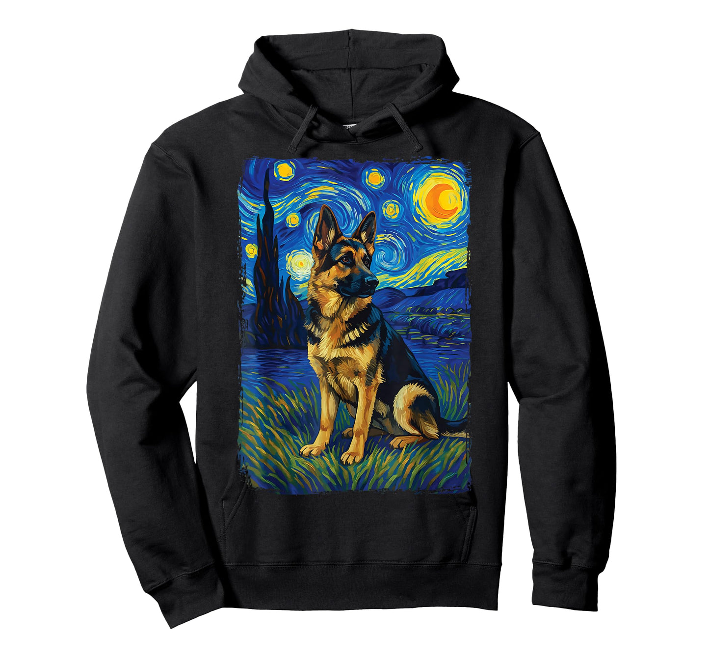 German Shepherd Starry Night T-Shirt