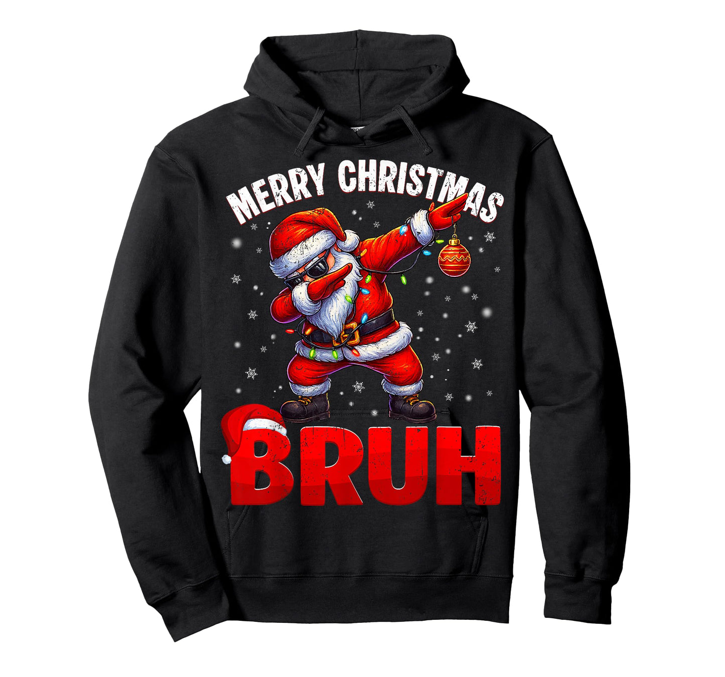 Merry Christmas Bruh Funny Santa Christmas PJs Men Boys Kids T-Shirt