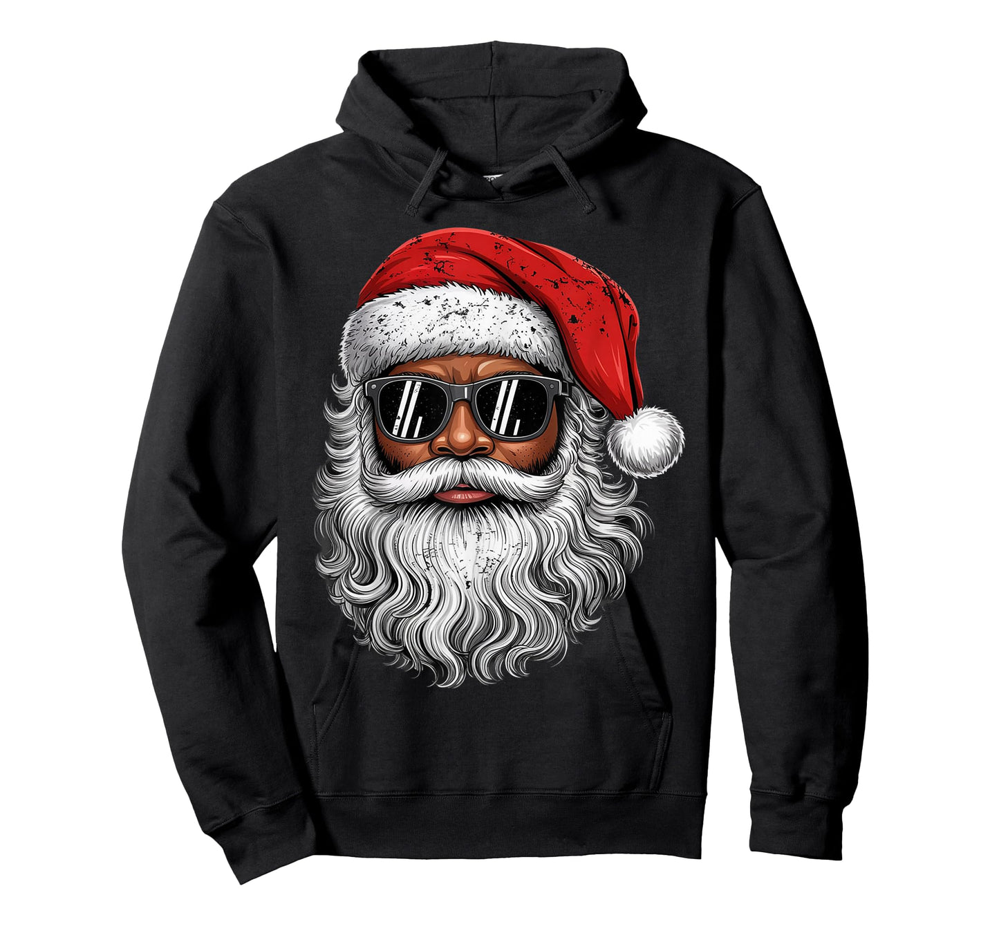 African American Christmas Pajama Xmas Afro Santa Claus PJ T-Shirt