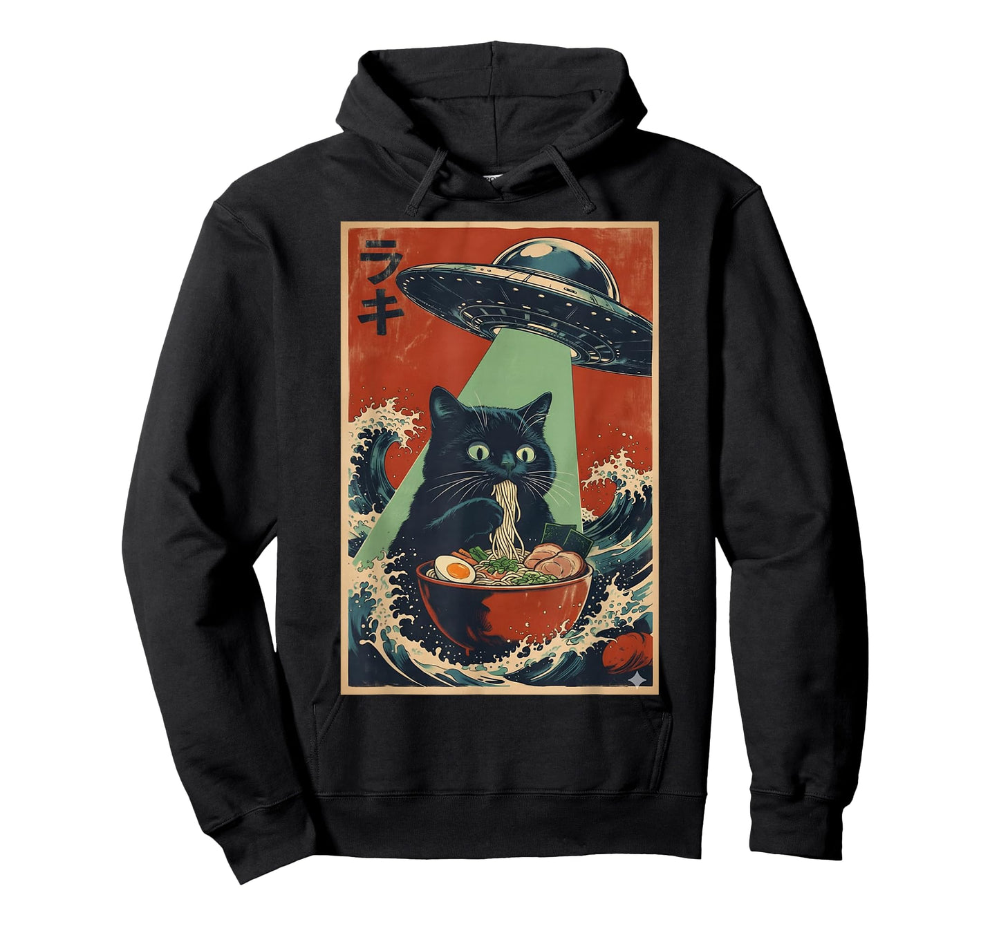 Kawaii Cat Eating Ramen Noodles Anime Japanese Cat Gifts T-Shirt