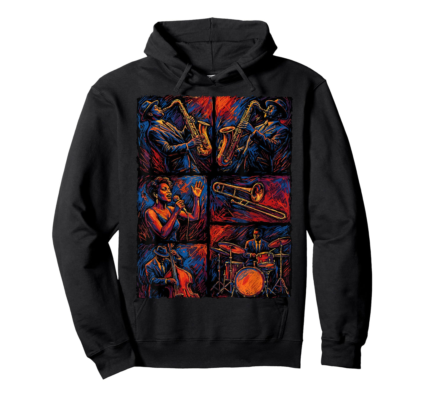 Artistic Jazz Band Musicians Vintage Jazz Music Lover T-Shirt