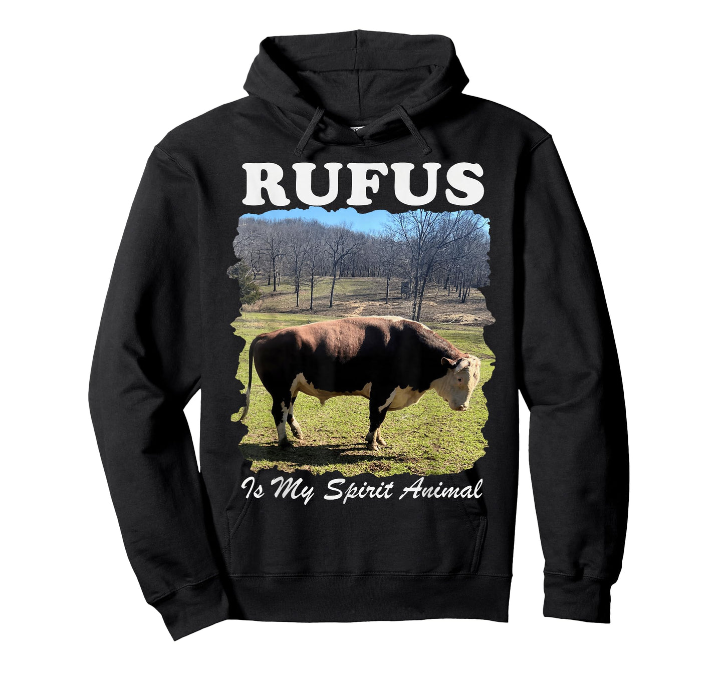 Rufus is My Spirit Animal Funny Retro Cow T-Shirt