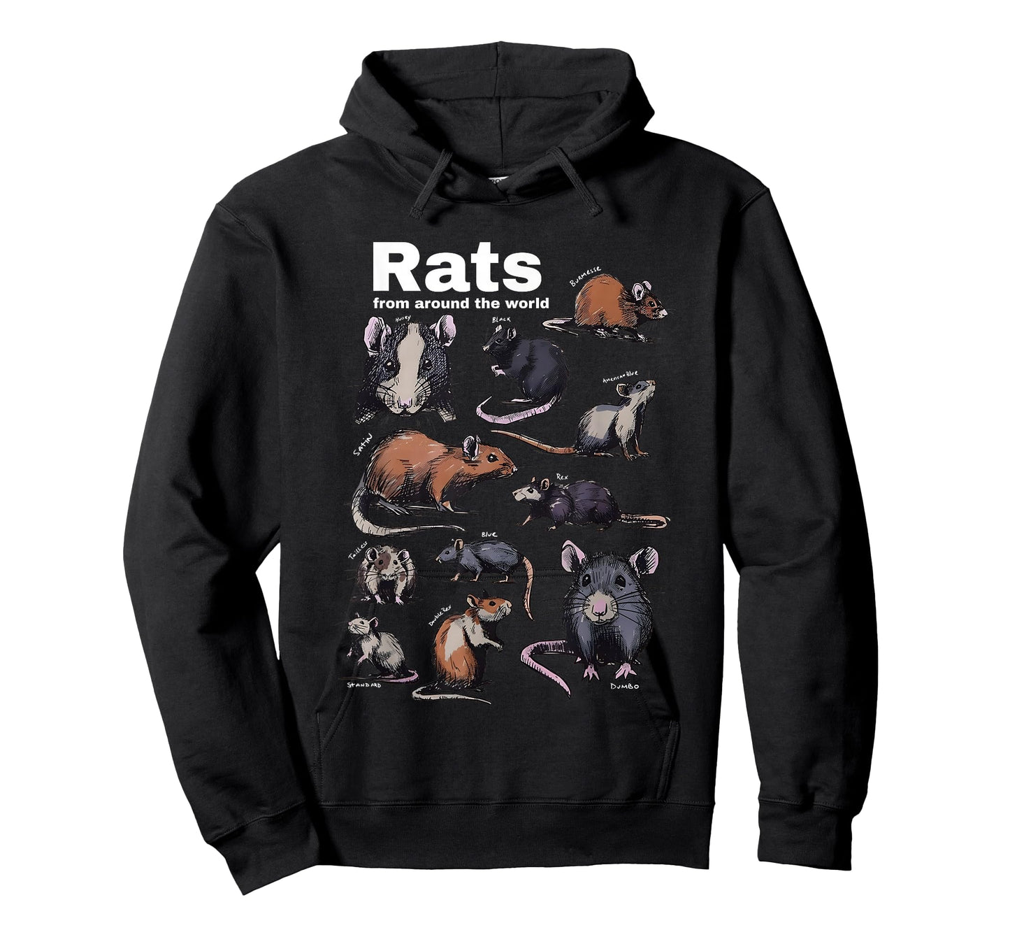 Rats from Around The World Vintage Rodent Chart T-Shirt