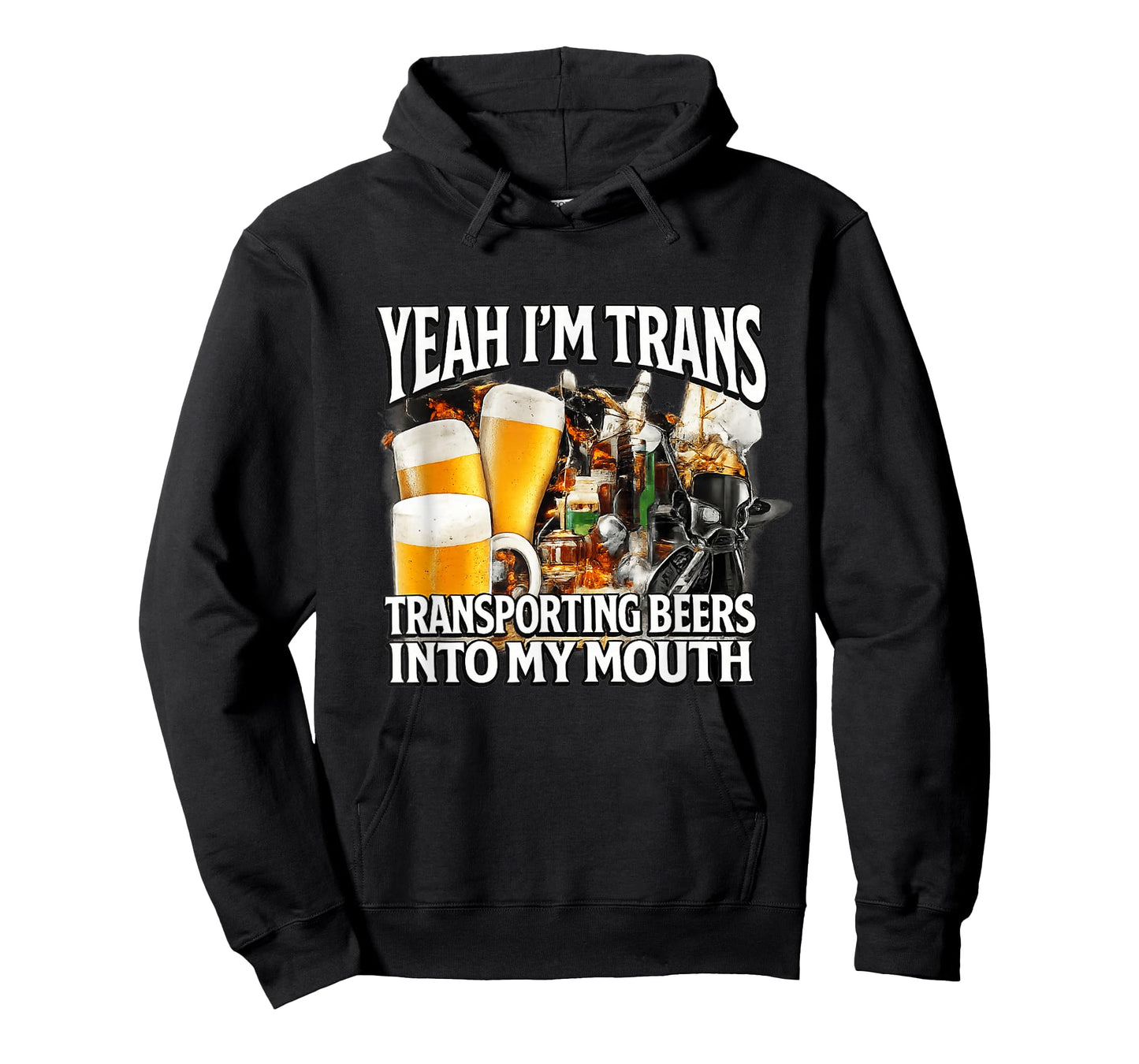 Yeah I'm Trans Funny Unhinged Raunchy Gen Z Meme Brainrot T-Shirt