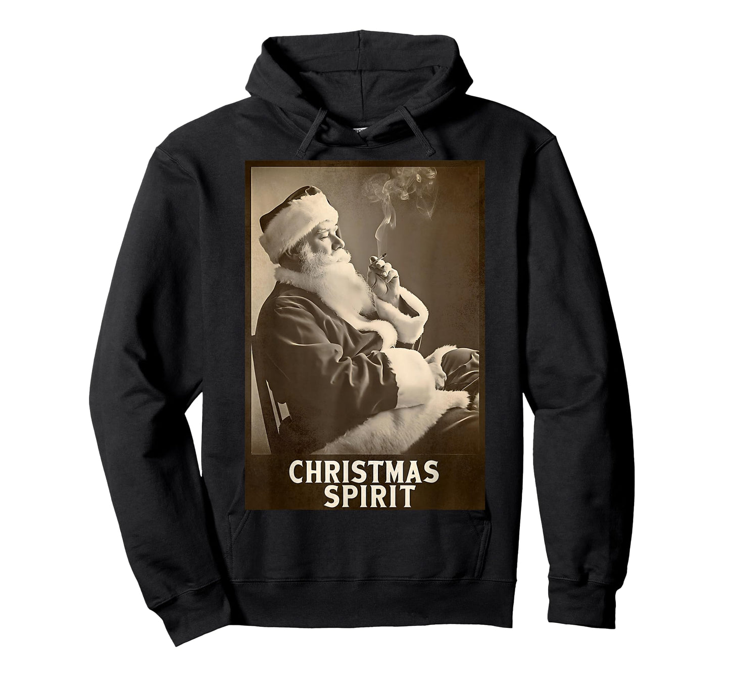 Vintage Funny Smoking Santa Claus Christmas Spirit Holiday T-Shirt