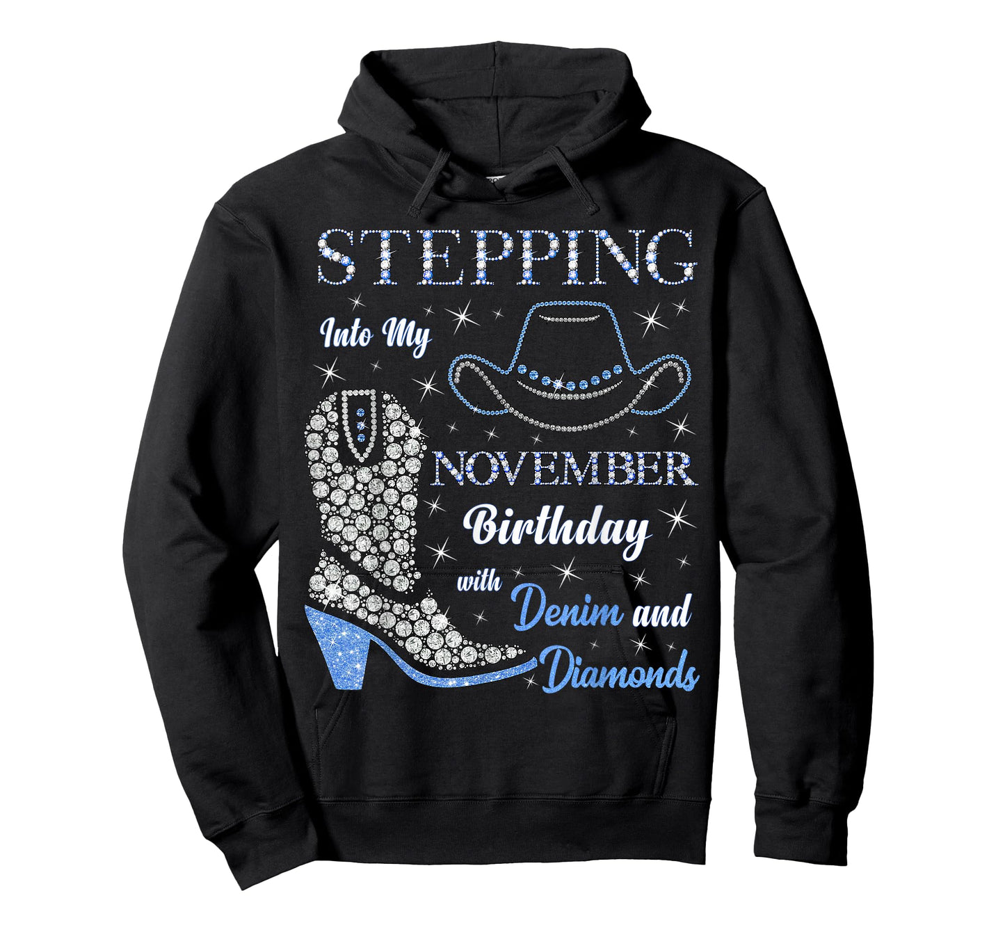 Stepping Into My November Birthday with Denim and Diamonds T-Shirt