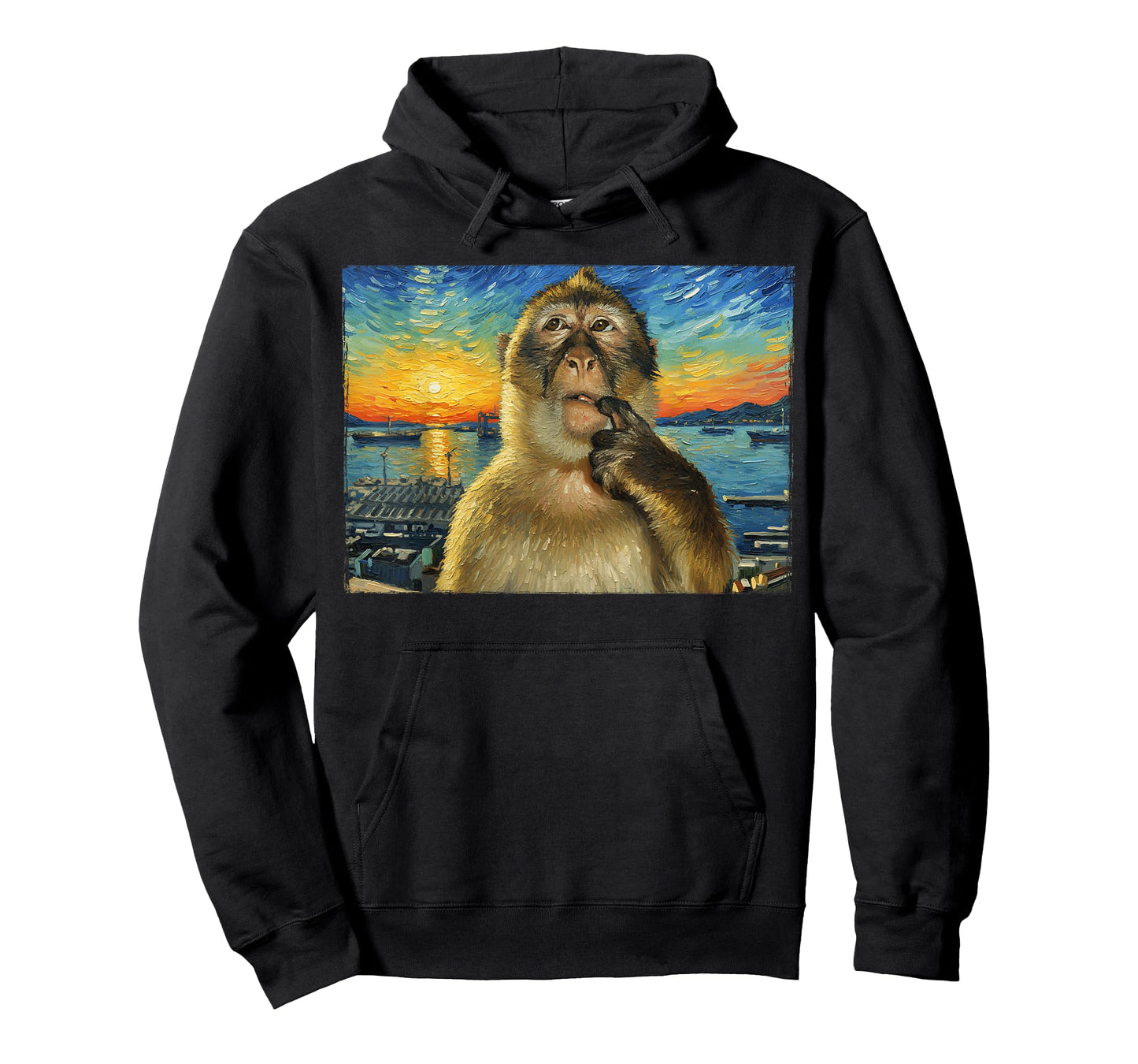 Funny Thinking Monkey Meme Brainrot Monkey Philosophy T-Shirt