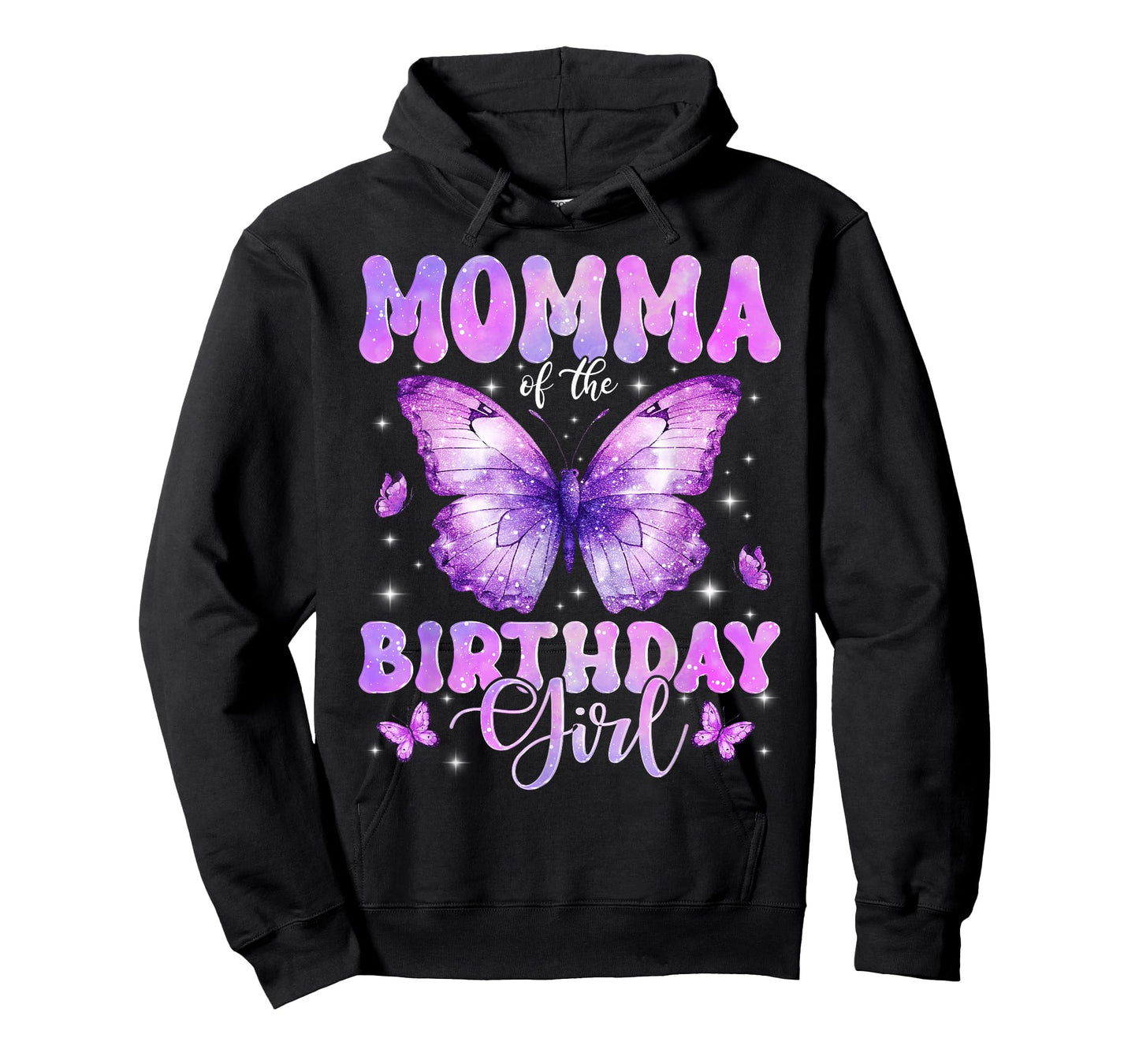 Momma of The Birthday Girl Butterfly Funny Family T-Shirt