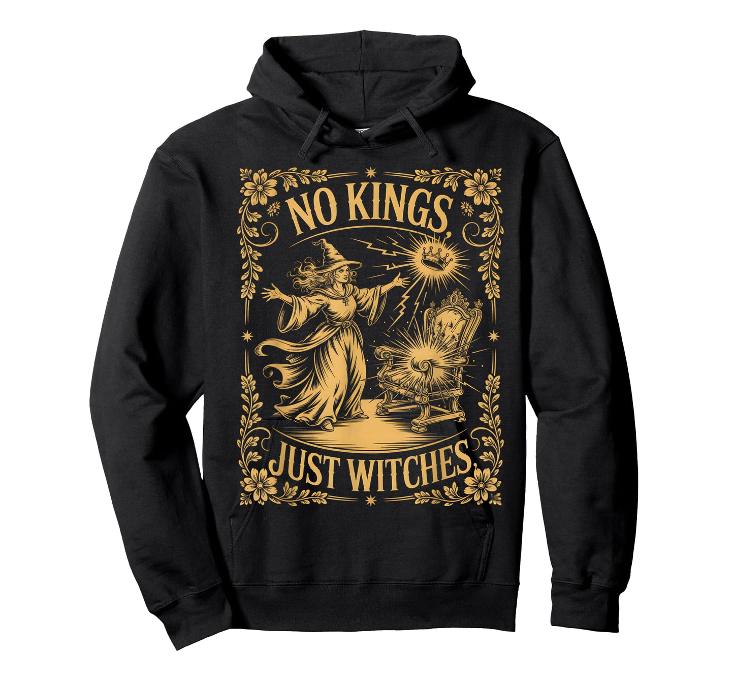 No Kings Just Witches Funny Witchcore Halloween Art T-Shirt
