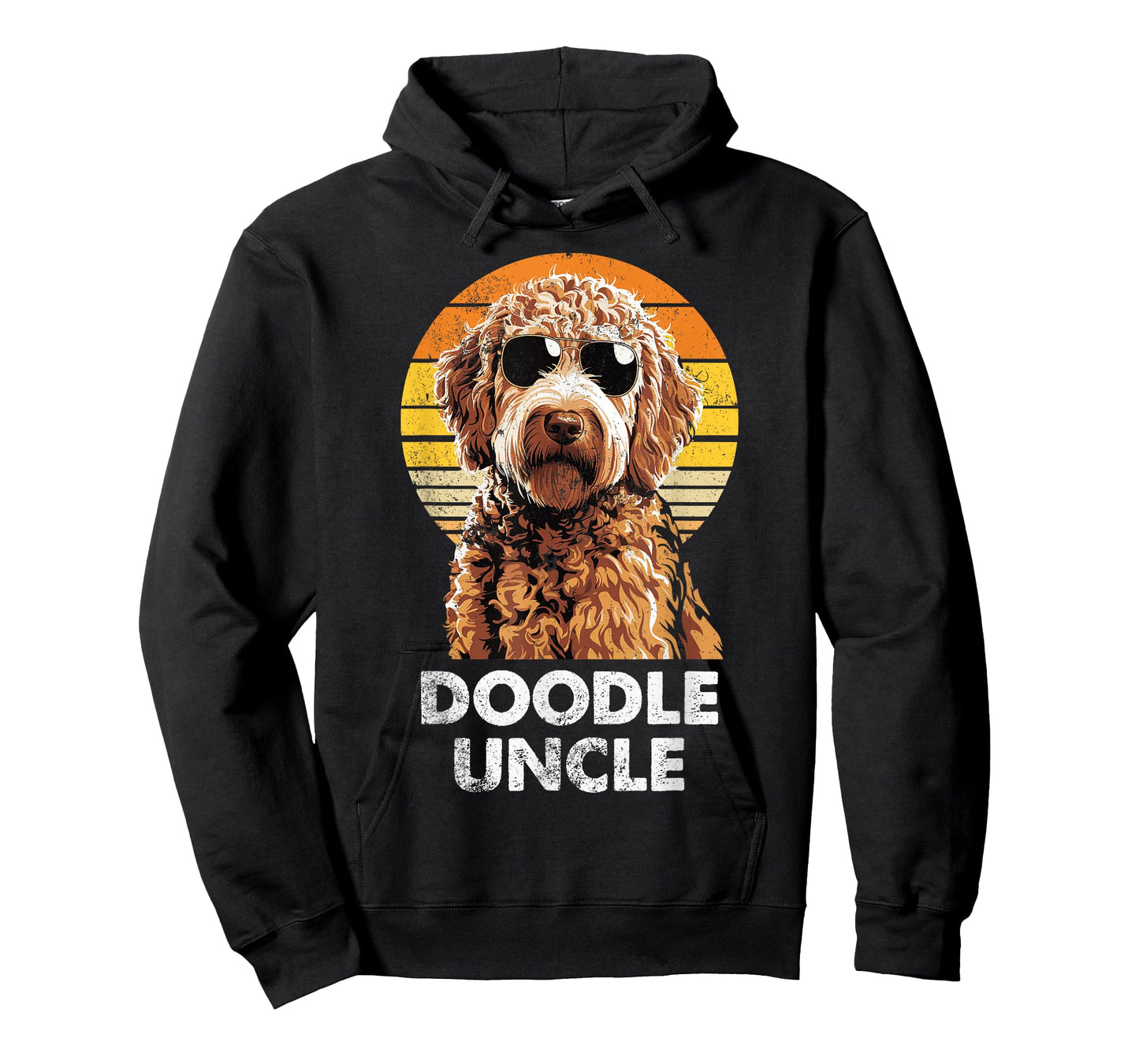 Cool Retro Doodle Uncle Funny Vintage Dog Owner T-Shirt