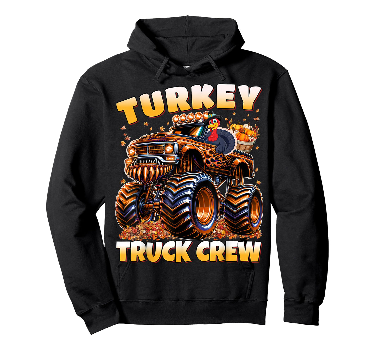 Turkey Truck Crew Monster Truck Thanksgiving Boys T-Shirt