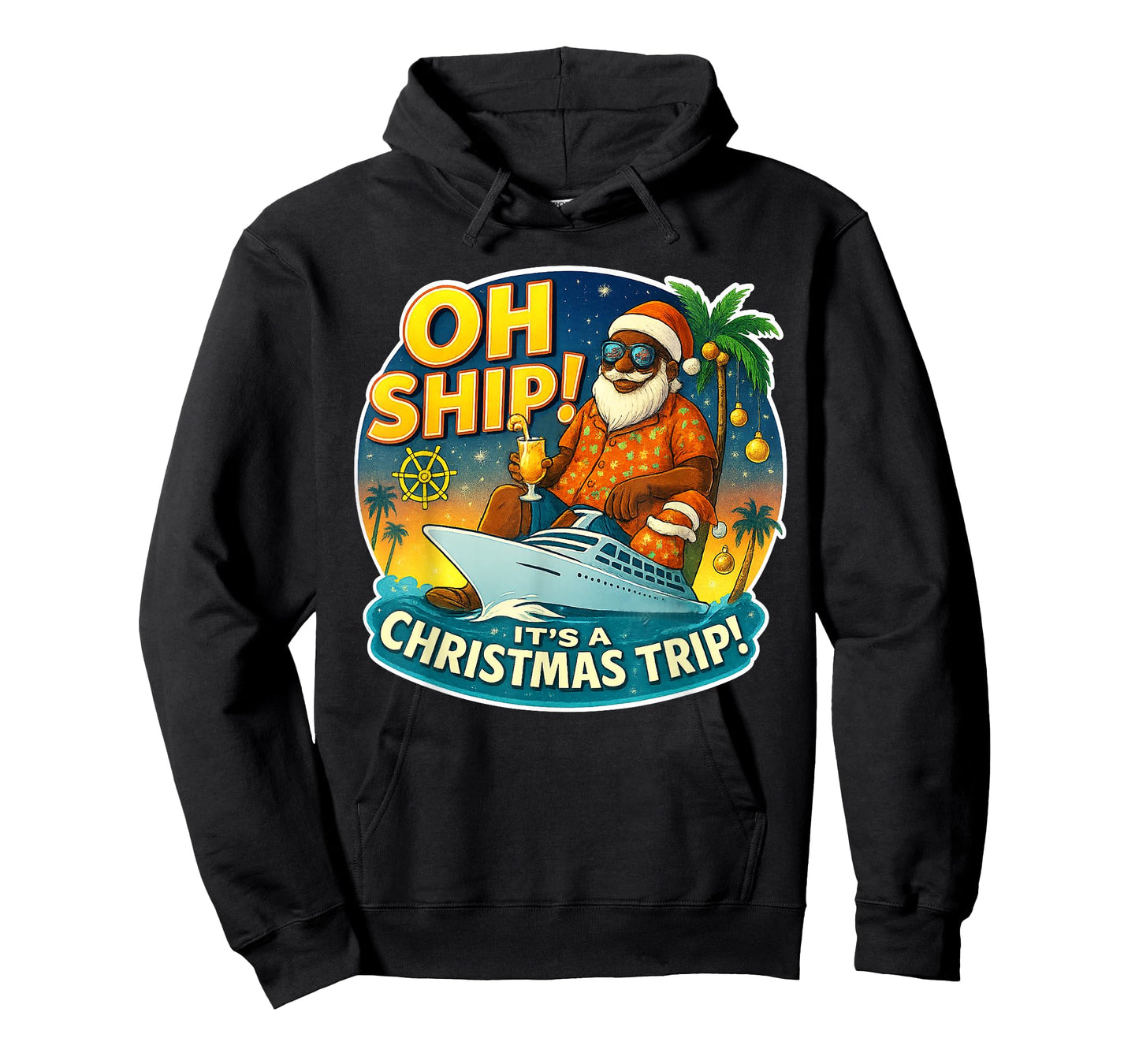 Oh Ship! Funny Santa Family Matching Christmas Cruise T-Shirt