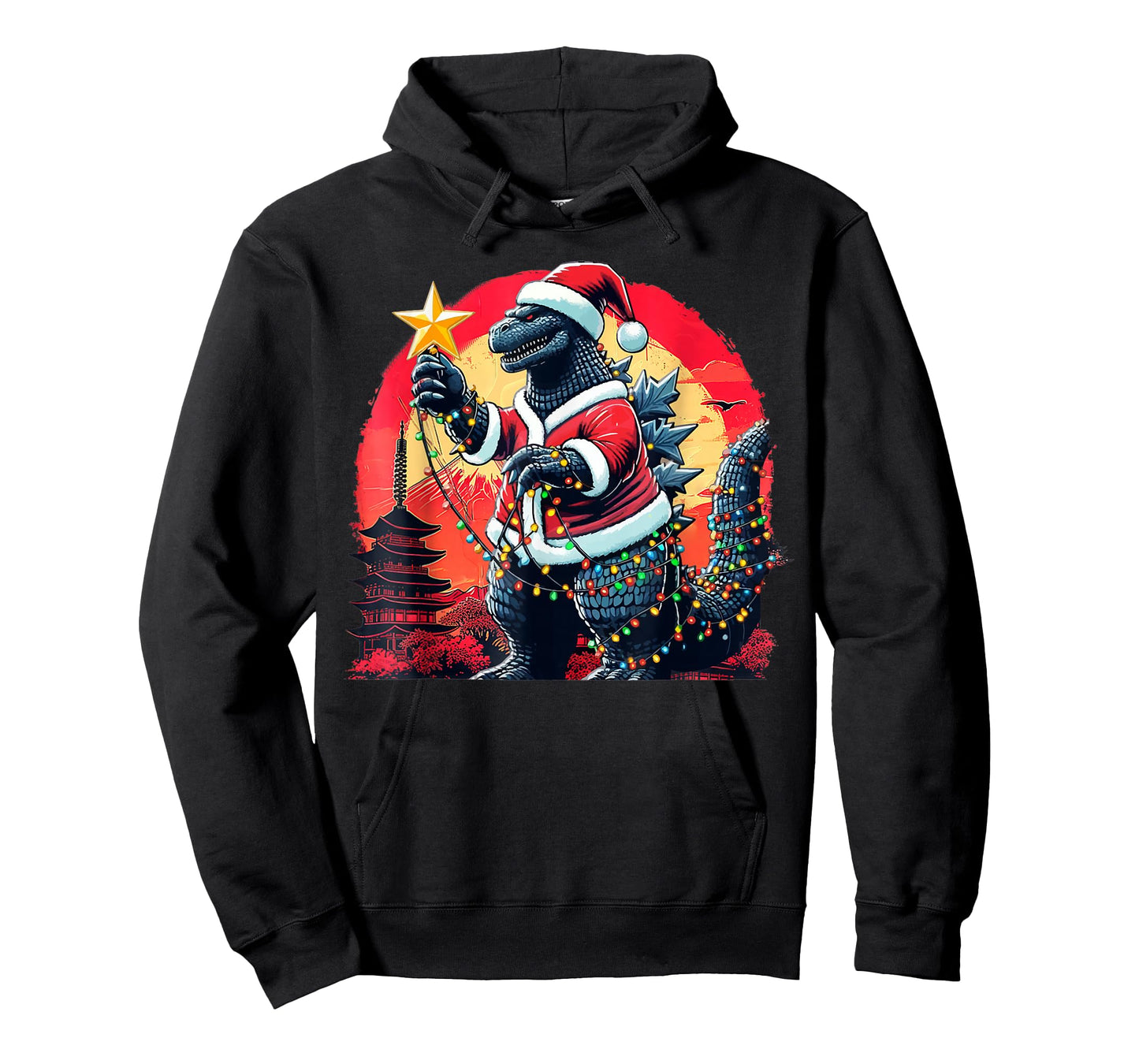 Kaiju Christmas Santazilla Japanese Monster Dinosaur Boys T-Shirt