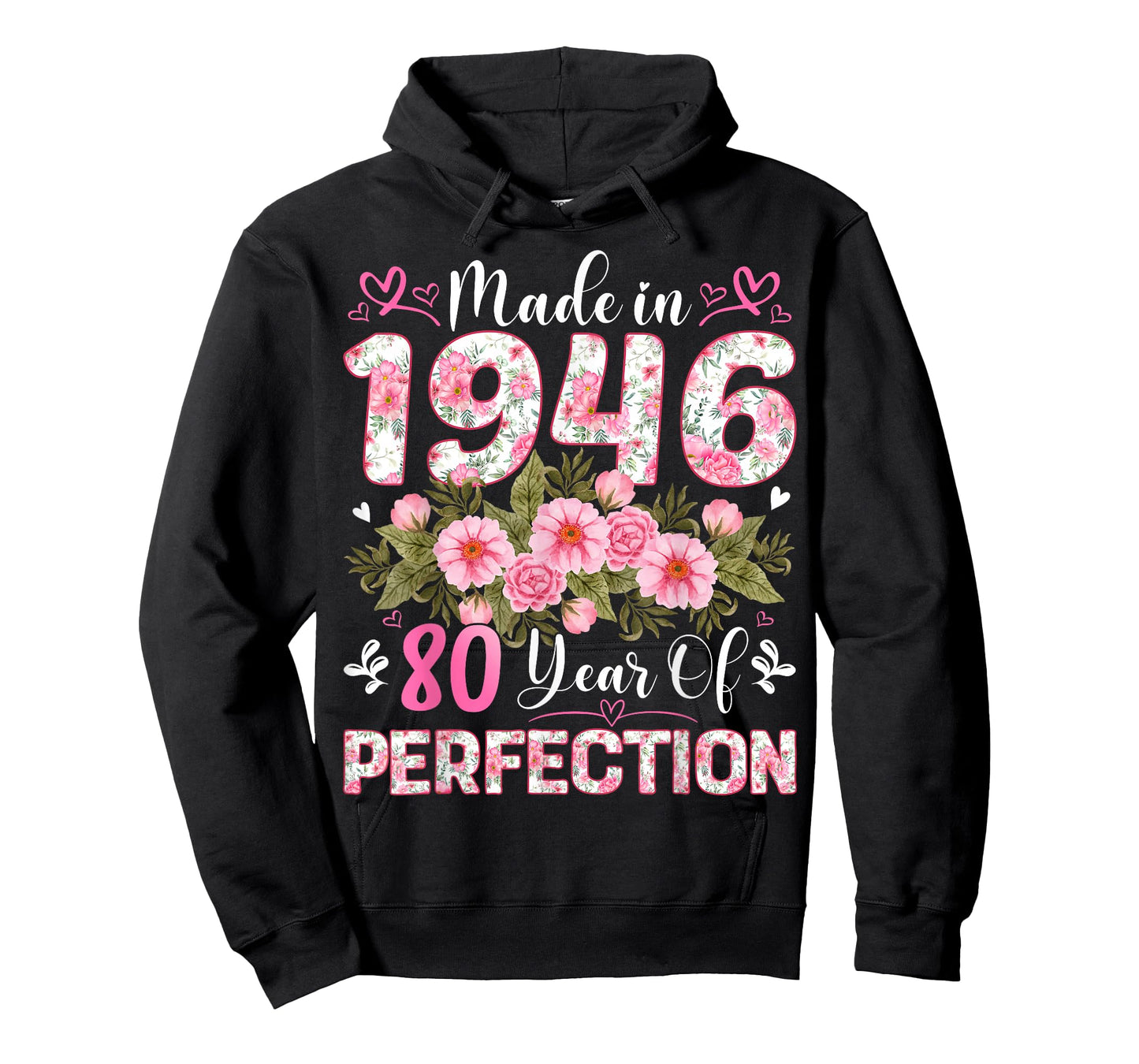 80 Year Old Made in 1946 Floral 80th Birthday Women T-Shirt