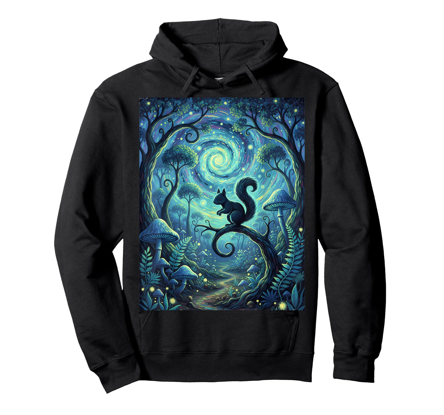 Cute Squirrel Jungle Shirt with Starry Sky Funny Animal Tee T-Shirt