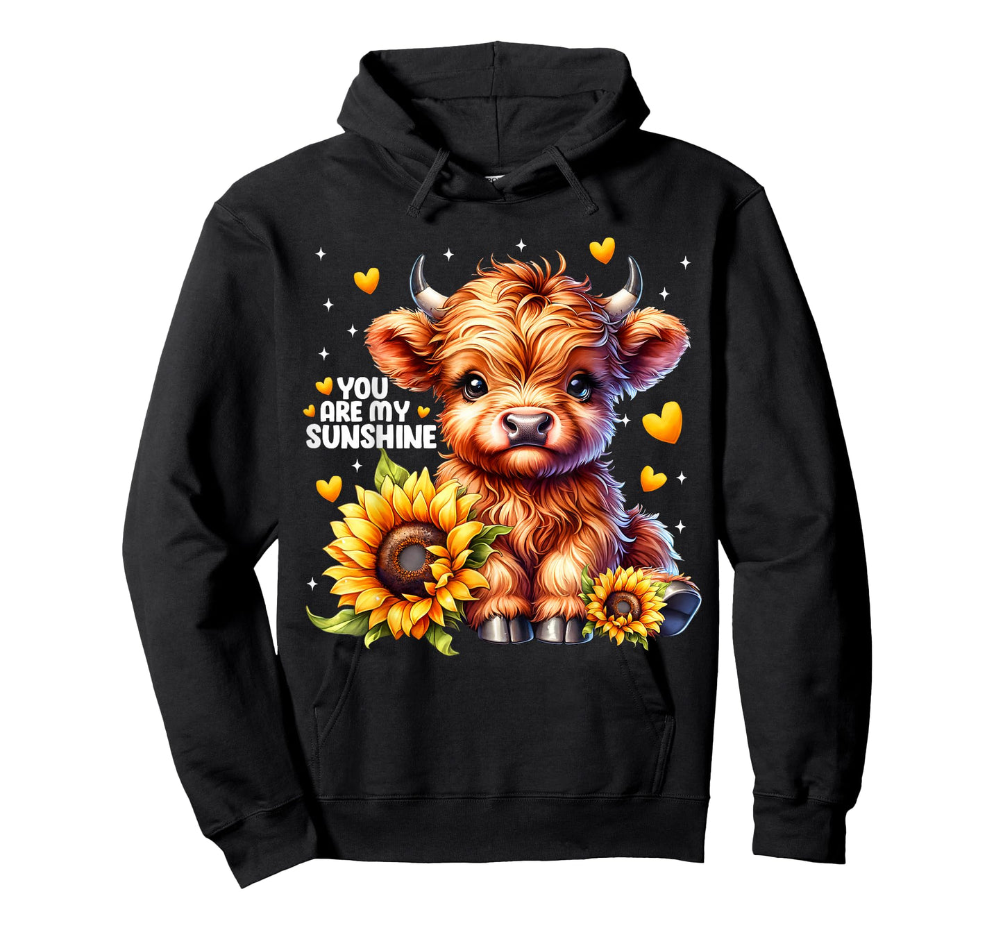 You are My Sunshine Highland Cow Sunflower Boy Girl Women T-Shirt